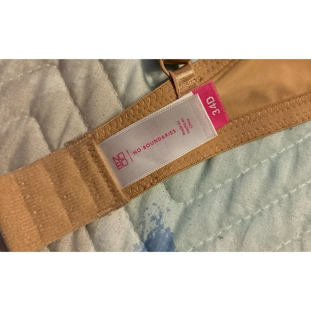 No Boundaries Beige Padded‎ Underwire Demi Bra, Size 34D